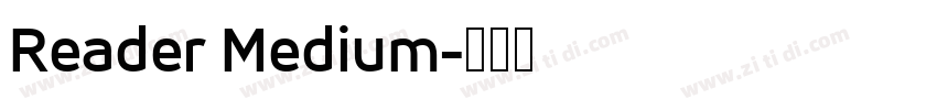 Reader Medium字体转换